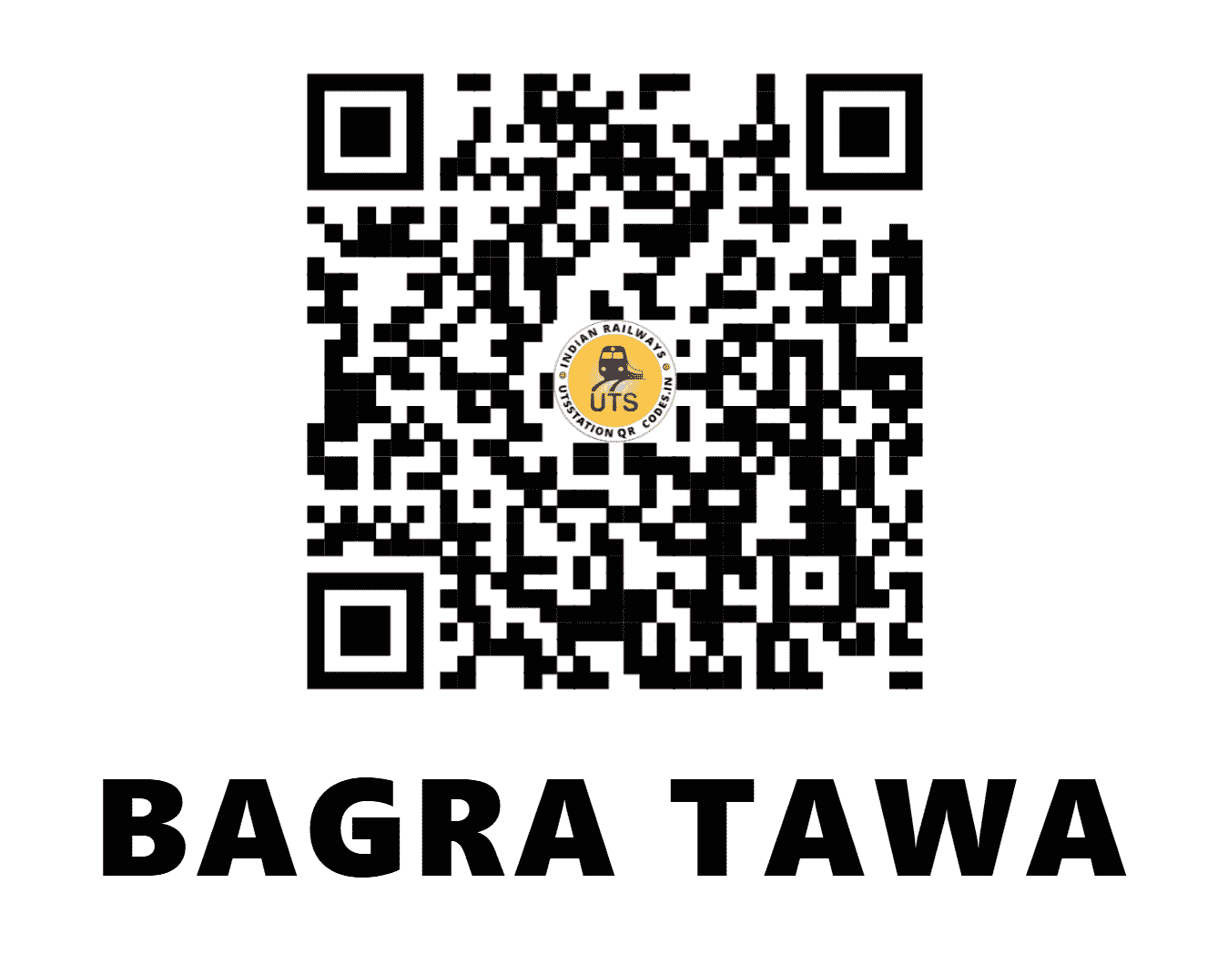 UTS QR Code for BAGRA TAWA - BGTA (WC - MADHYA PRADESH)